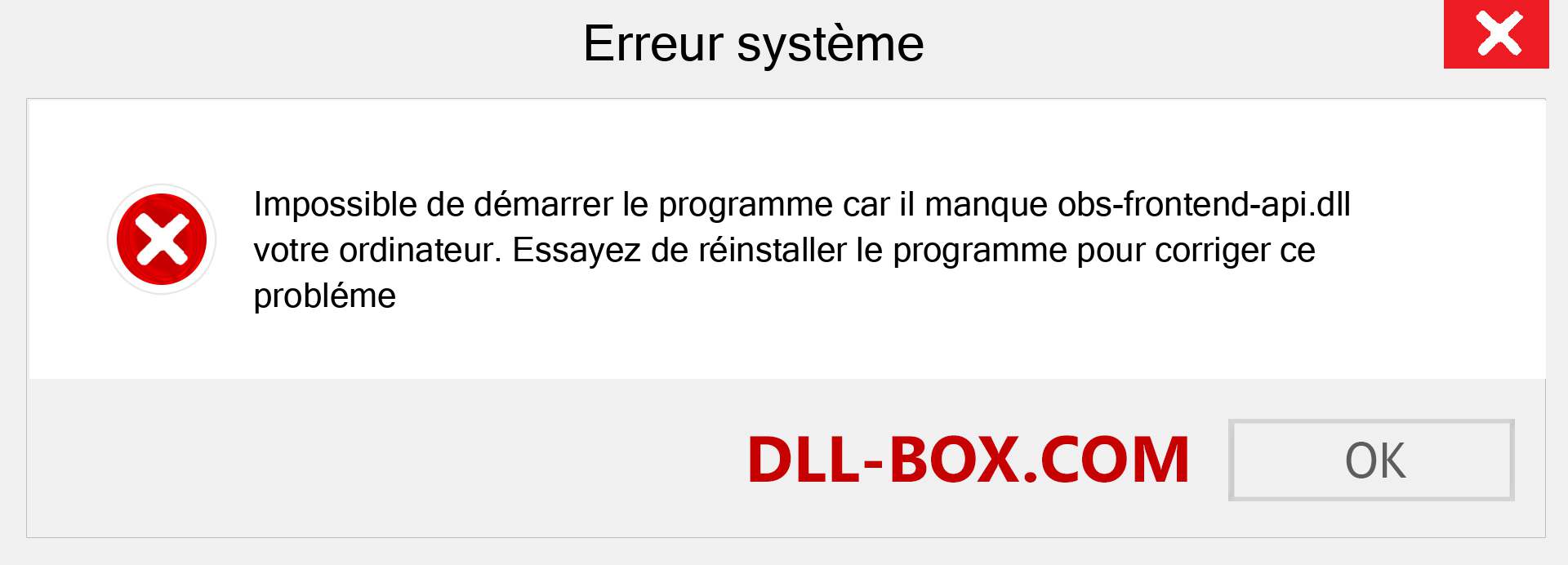 Le fichier obs-frontend-api.dll est manquant ?. Télécharger pour Windows 7, 8, 10 - Correction de l'erreur manquante obs-frontend-api dll sur Windows, photos, images